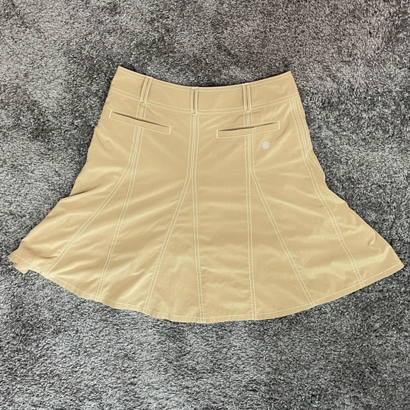 Athleta tan whatever pleated skort shorts skirt woman’s size 6 - Picture 6 of 15